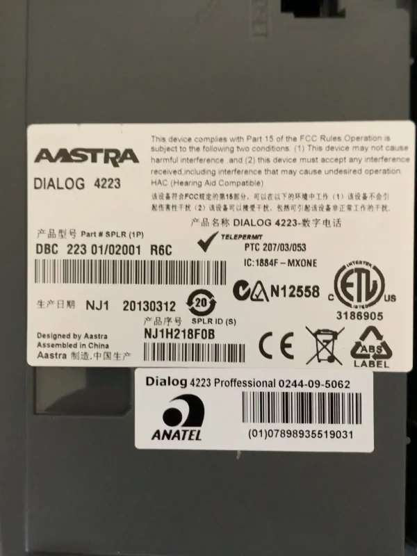 Aastra (Ericsson) Dialog 4223 Digital Phone (Refurbished)