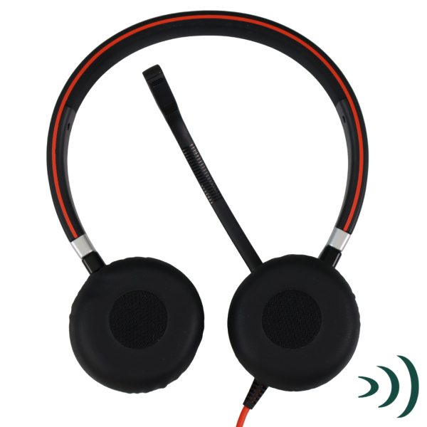 Jabra Evolve 40 Wired UC Duo Stereo Headset (Refurbished)