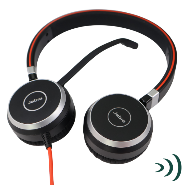 Jabra Evolve 40 Wired UC Duo Stereo Headset (Refurbished)